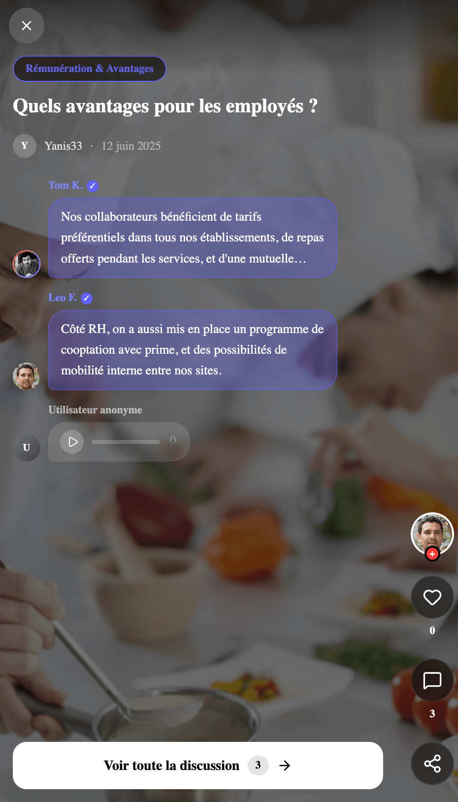 Q&A — capture d'écran